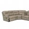 Roadster Power Motion Sectional Sofa in Beige Leather by Klaussn