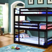 400302 Triple Twin Bunk Bed in Cappuccino by Coaster