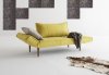 Zeal Daybed in Mustard Fabric by Innovation w/Wooden Legs