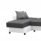 Lego Sectional Sofa Convertible in Grey Microfiber by Rain