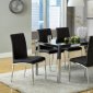 CM8336T Maui 7Pc Dinette Set w/Black Glass Top