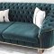 FD521 Sofa & Loveseat Set in Green Velvet by FDF