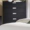 Black Finish Contemporary Bedroom w/Optional Items