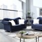 LCL-006 Sofa & Loveseat Set in Navy Blue Velvet