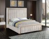 Dolce Bed in Cream Velvet Fabric by Meridian w/Options