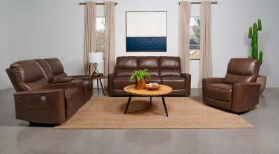 Greenfield Power Motion Sofa 610264P Brown by Coaster w/Options