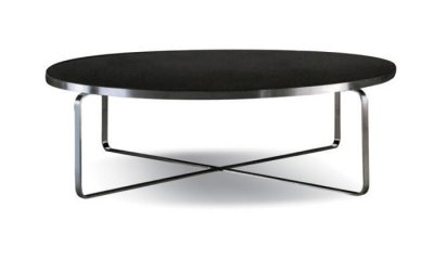 Options of Black Glass or Wenge Wood Top Modern Coffee Table