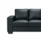 U801 Sofa & Loveseat Set in Black PVC by Global w/Options