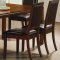 Walnut Finish Elegant Dining Room Furniture W/Leather Seats