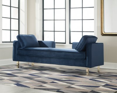 550356 Double Chaise in Navy Fabric by Donny Osmond