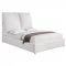 Gwendoline Upholstered Bed 306040 in White Boucle by Coaster