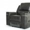 Hearst Power Motion Sofa 3Pc Set - Dark Grey Leatherette by VIG