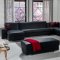 Cream Leatherette Modern Sectional Sofa w/Optional Ottoman