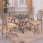 Antique Gold Metal Frame Dinette Table w/Optional Chairs