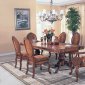 Light Brown Color Semi-Gloss Finish Formal Dining Set