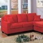 05917 Vogue Red Microfiber Reversible Sectional Sofa by Acme