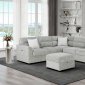 U9401 Sectional Sofa Bed in Nickel by Global w/Optional Ottoman