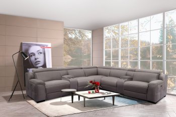 70009 Power Motion Sectional Sofa in Haze by Manwah Cheers [SFMLSS-70009 Haze]