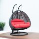 Wicker Hanging Double Egg Swing Chair ESCCH-57R by LeisureMod