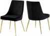 Karina Dining Chair 783 Set of 4 Black Velvet Fabric by Meridian