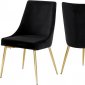 Karina Dining Chair 783 Set of 4 Black Velvet Fabric by Meridian