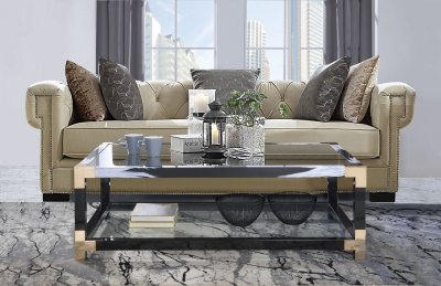 Lafty Coffee Table & 2 End Tables Set 81000 in Black by Acme