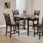 D4260BT Counter Height Dining Set 5Pc in Dark Brown by Global