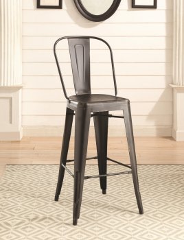 106012 Metal Barstool Set of 2 in Black by Coaster [CRBA-106012]