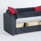 Tokyo Rainbow Black Sofa Bed in Fabric by Sunset w/Options