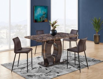 D895BT Bar Table Dark Brown by Global w/Optional D1014BS Stools [GFDS-D895BT-D1014BS]