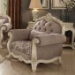 Ragenardus Chair 56020 in Gray Fabric & Antique White by Acme