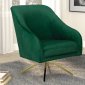 905471 Set of 2 Accent Chairs in Green Velvet by Coaster