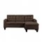 Earsom Sectional Sofa 56655 in Brown Fabric by Acme