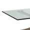 Robin Coffee Table in Walnut w/Clear Glass Top by Whiteline