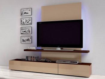 Wenge & Cream Two-Tone Finish Modern Entertainment Unit [EFTV-Maya]