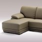 Tan Full Leather Modern Sectional Sofa