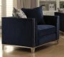 Phaedra Fabric Chair 52832 in Dark Blue by Acme