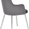 Salvatore Dining Chair 758 Set of 2 Grey Velvet Fabric Meridian