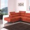 8078 Sectional Sofa Orange Leatherette by American Eagle