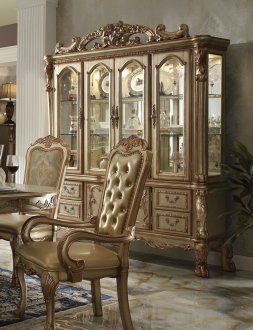 Dresden Buffet w/Hutch 63155 in Gold Tone Patina by Acme