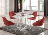 Vera Dining Set 5Pc in White by J&M w/Optional Chairs