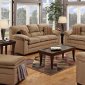 Mocha Fabric Modern Sofa & Loveseat Set w/Optional Items