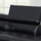 4000 Sectional Sofa in Black Bonded Leather by Elegant Home