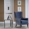 Palmer Accent Armchair in Navy Fabric by Bellona