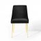 Viscount Dining Chair 3808 Set of 2 in Black Velvet by Modway