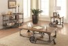 701128 Coffee Table 3Pc Set in Rustic Brown by Coaster w/Options