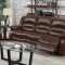 9172 Reclining Sofa in Brown Bonded Leather w/Options