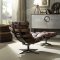 Gandy Swivel Chair & Ottoman Set 59530 by Acme in Retro Brown