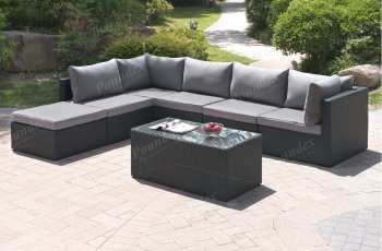 410 Outdoor Patio 7Pc Sectional Sofa Set by Poundex w/Options [PXOUT-410]