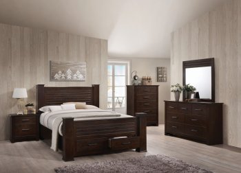 Panang Bedroom Set 5Pc 23370 in Mahogany by Acme w/Storage Bed [AMBS-23370-Panang]